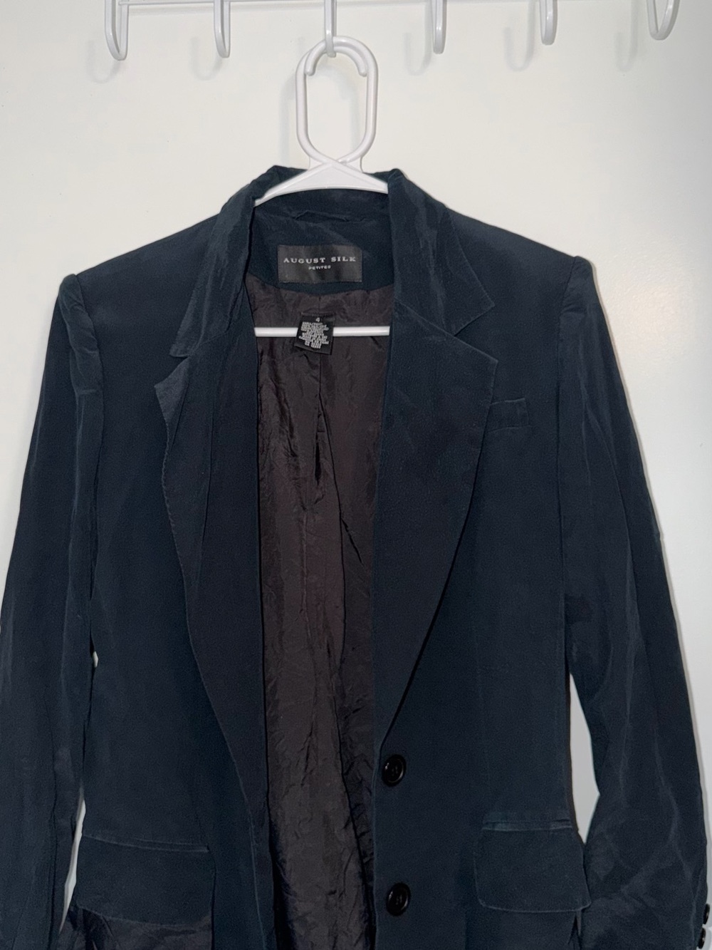 august silk Black Women's Velvet Blazer Jacket